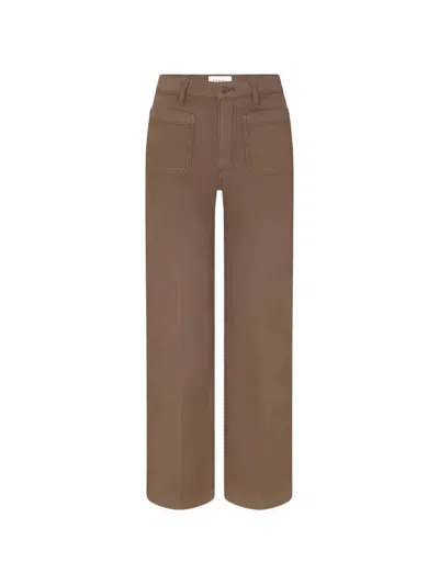 Frame Patch Pocket Jeans In Brown