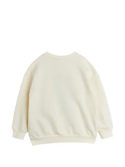 Mini Rodini Alien Chenille-patch Sweatshirt In Neutral