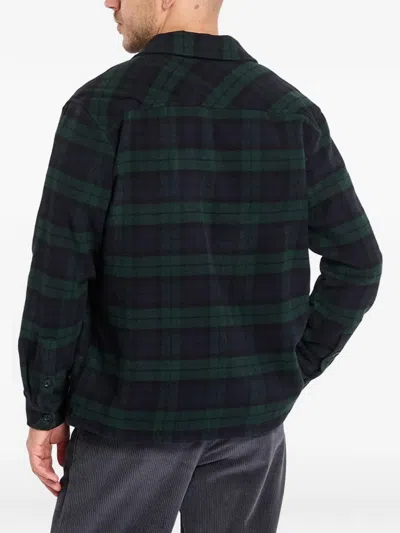 Samsoe & Samsoe Check-pattern Overshirt In Green