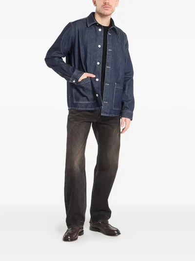 Samsoe & Samsoe Sahenry Patch-pocket Denim Jacket In Blue