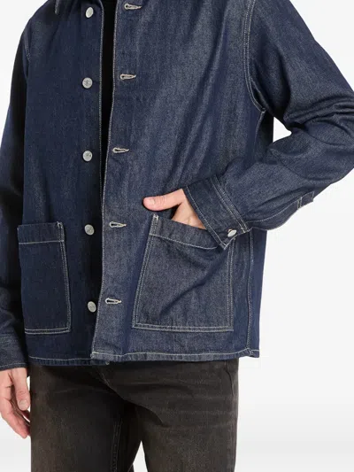 Samsoe & Samsoe Sahenry Patch-pocket Denim Jacket In Blue