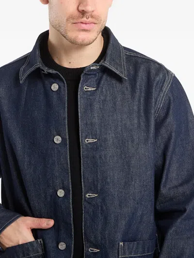 Samsoe & Samsoe Sahenry Patch-pocket Denim Jacket In Blue