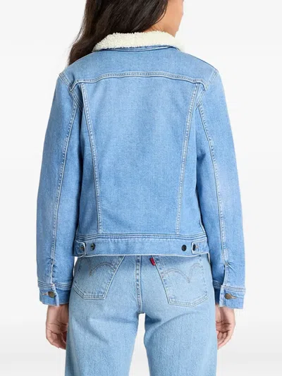 Lee Rider Collared Jacket In Blue