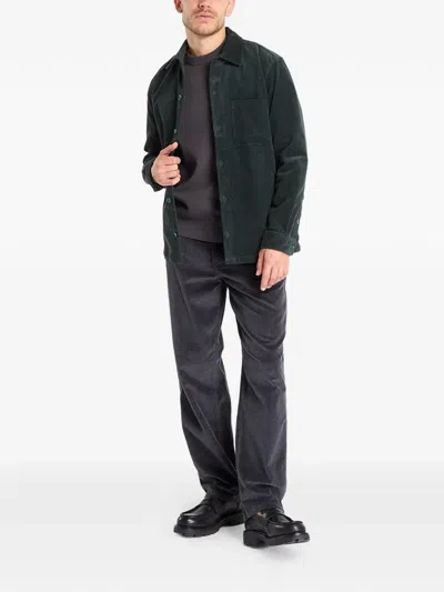 Samsoe & Samsoe Corduroy-textured Jacket In Green