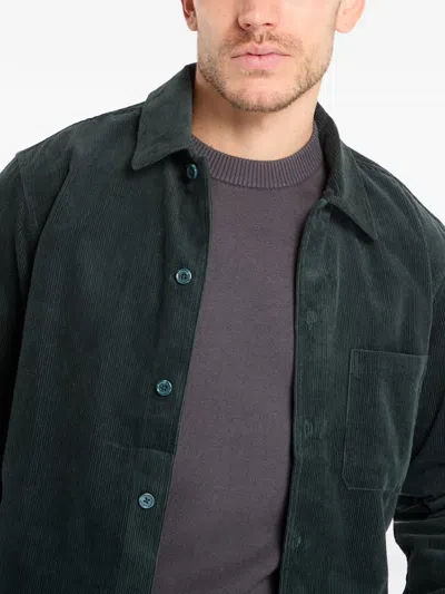 Samsoe & Samsoe Corduroy-textured Jacket In Green