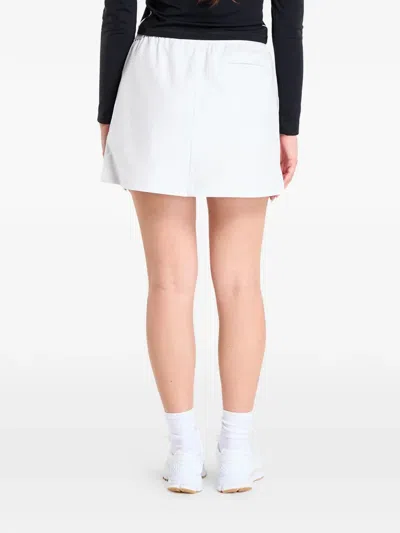 Nike Drawstring Pleated Mini Skirt In White