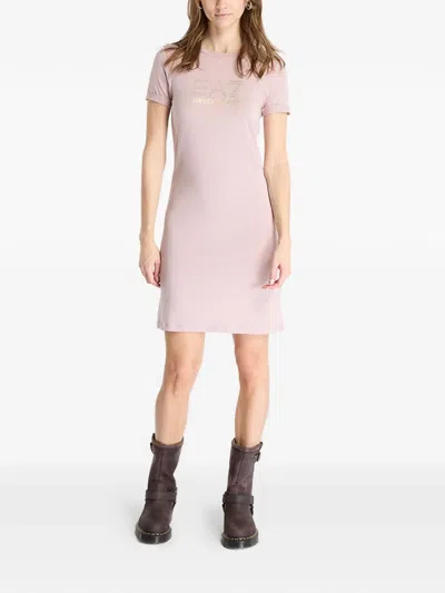 Ea7 Evolution Dress In Pink
