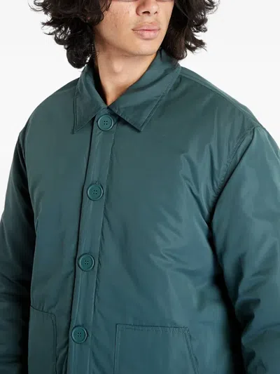 Urban Classics Button-up Patch-pocket Jacket In Green