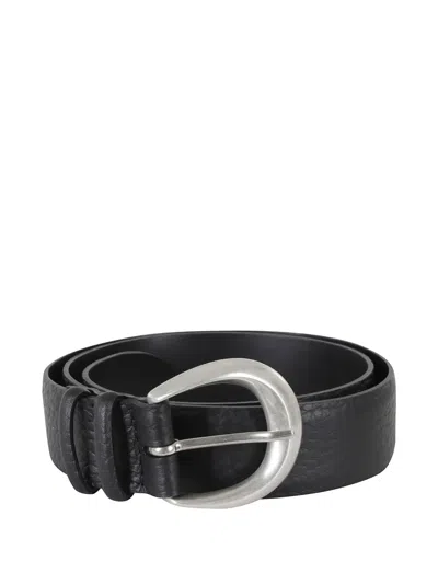 Orciani Leather Belt In Black