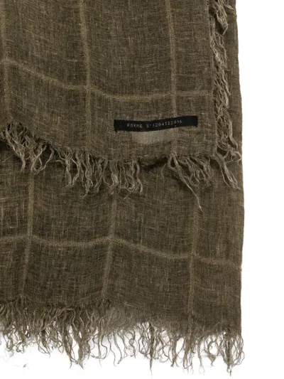 Forme D'expression Checked Scarf In Green