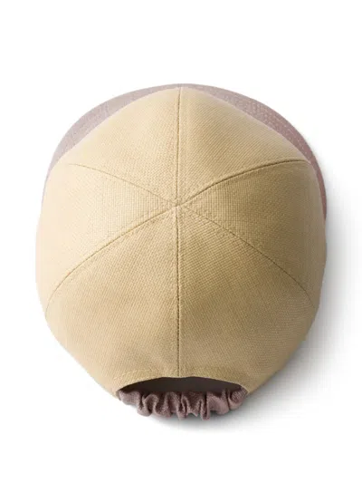 Prada Canvas Cap In Neutral