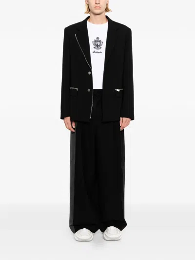 Balmain University Contrast T-shirt In White