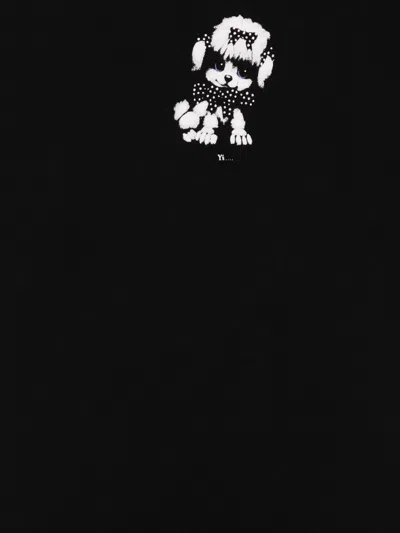 Y's Poodle-print T-shirt In Black