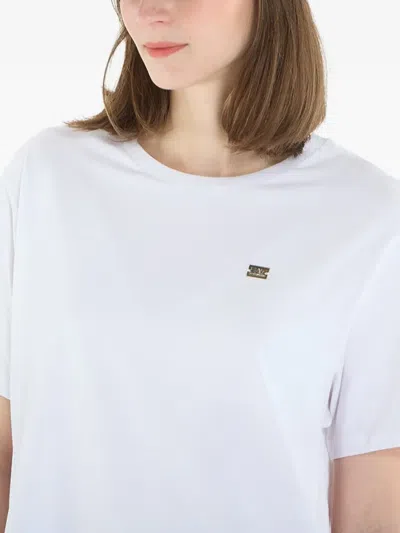 Ea7 Logo-plaque T-shirt In White