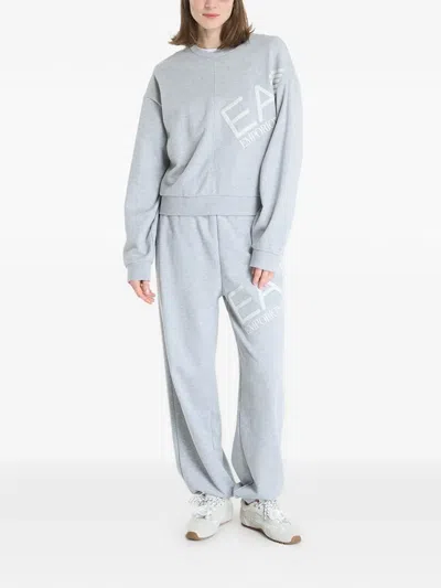 Ea7 Logo-print Sweater In Gray