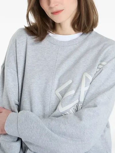 Ea7 Logo-print Sweater In Gray