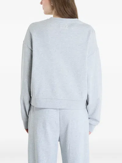 Ea7 Logo-print Sweater In Gray
