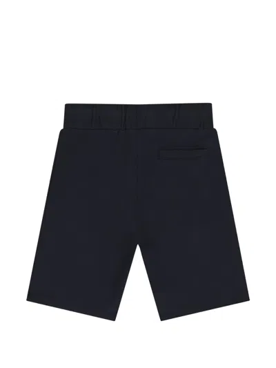 Guess Logo-patch Drawstring Shorts In Black