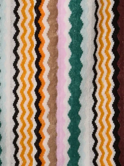Missoni Aura Chevron-pattern Hooded Bathrobe In Multi