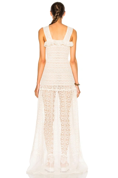 Shop Stella Mccartney Sleeveless Cotton Dress In White.  In Natural