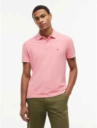 Tommy Hilfiger Logo-embroidered Polo Shirt In Pink