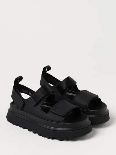 Ugg Black Platform Sandals In Black