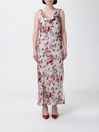 Acne Studios Womens Multi Beige Dotti Floral-print Satin Midi Dress In Multi
