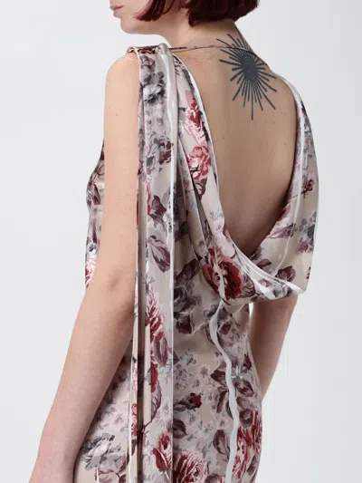 Acne Studios Womens Multi Beige Dotti Floral-print Satin Midi Dress In Multi