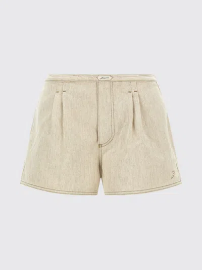 Jacquemus Women Beige Le Short De-nimes Amelo Shorts, 28 Luxury Shorts For Women Darveys In Nude
