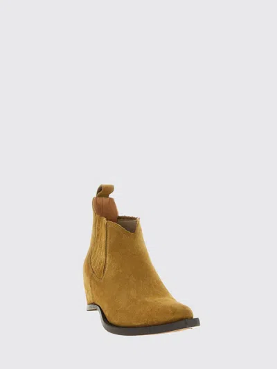Maison Margiela Western Chelsea Heel-less Ankle Boots In Brown