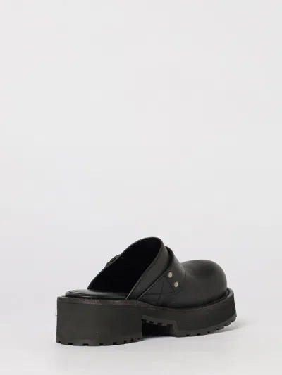 Balenciaga Venom Round Toe Leather Chunky Mules In Black