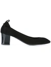 Lanvin Contrast Block Heel Pumps In Black