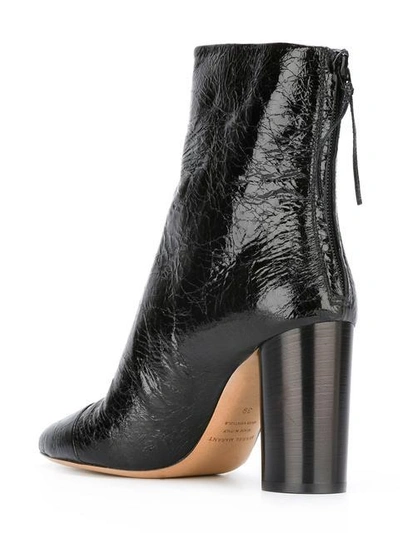 Isabel Marant Grover Crinkle Patent-leather Ankle Boots In Black | ModeSens