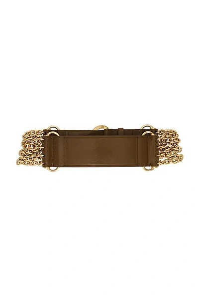Chloé Camera Chain Belt In Brown