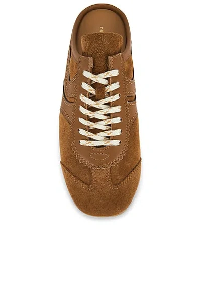 Dries Van Noten Suede Mules Rubber Sole Stitch Detailing In Brown