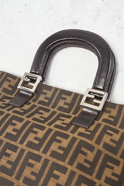 Pre-owned Fendi Zucca Handbag In Brown