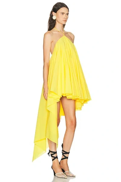 Jacquemus La Robe Triangle Courte Mini Dress In Yellow