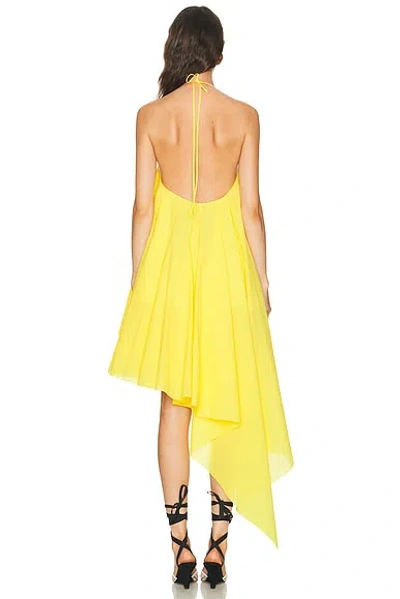 Jacquemus La Robe Triangle Courte Mini Dress In Yellow