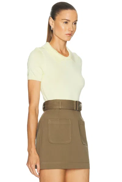 Matthew Bruch Knit Collared Tee In White