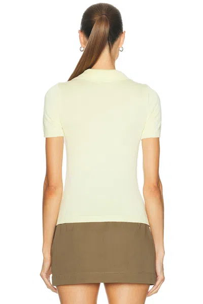 Matthew Bruch Knit Collared Tee In White