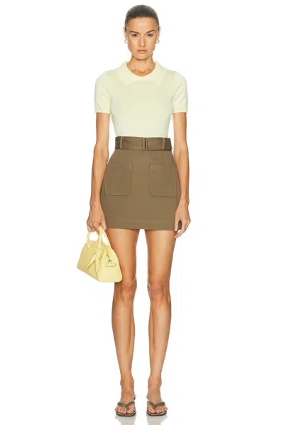 Matthew Bruch Knit Collared Tee In White