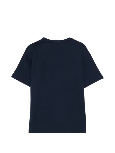 Balmain Logo-embroidered T-shirt In Blue
