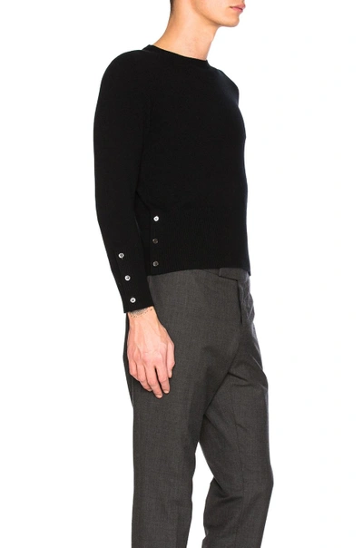 Shop Thom Browne Classic Cashmere Pullover In Black