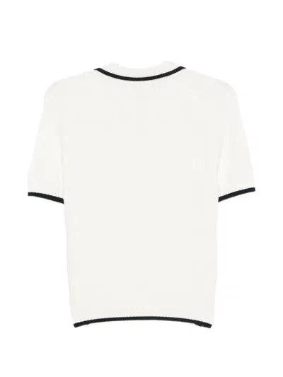 Mc2 Saint Barth Amaris Braid Cable-knit T-shirt In White