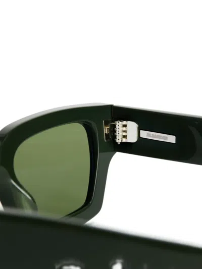 Jil Sander Rectangular-frame Sunglasses In Green