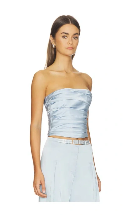 Anna October Dara Corset Top In Blue