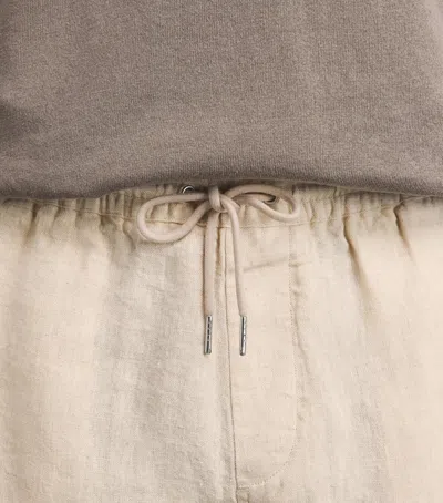 Nn07 Linen Drawstring Gregor Shorts In White
