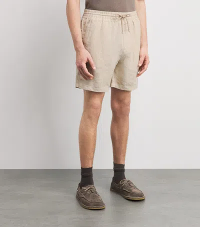 Nn07 Linen Drawstring Gregor Shorts In White
