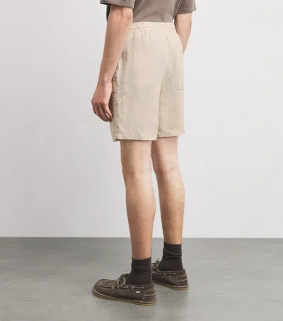 Nn07 Linen Drawstring Gregor Shorts In White