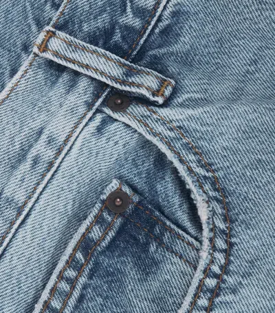 Frame The Straight Stonewashed Jeans In Blue